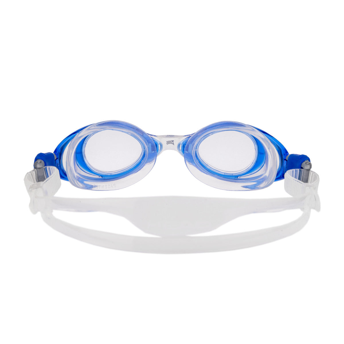 ZOGGS Vision Optical Corrective Goggle משקפת שחייה בצבע כחול/לבן עם עדשות אופטיות מראה