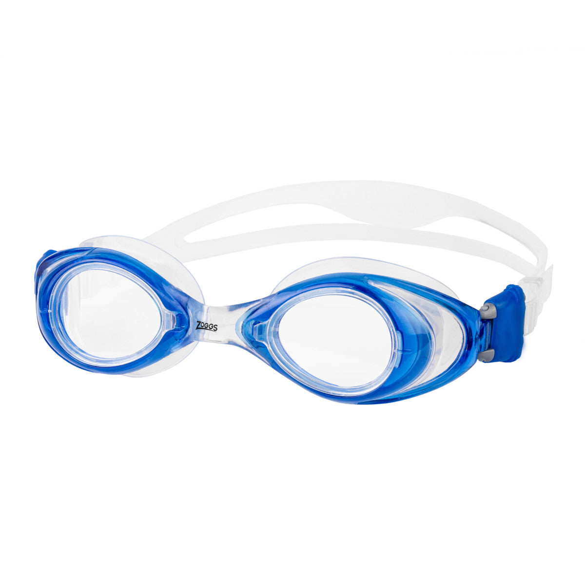 ZOGGS Vision Optical Corrective Goggle משקפת שחייה בצבע כחול/לבן עם עדשות אופטיות מראה