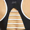 Monochrome Crop Top Women Black / White Stripe - בגד ים חלק עליון - דוגית