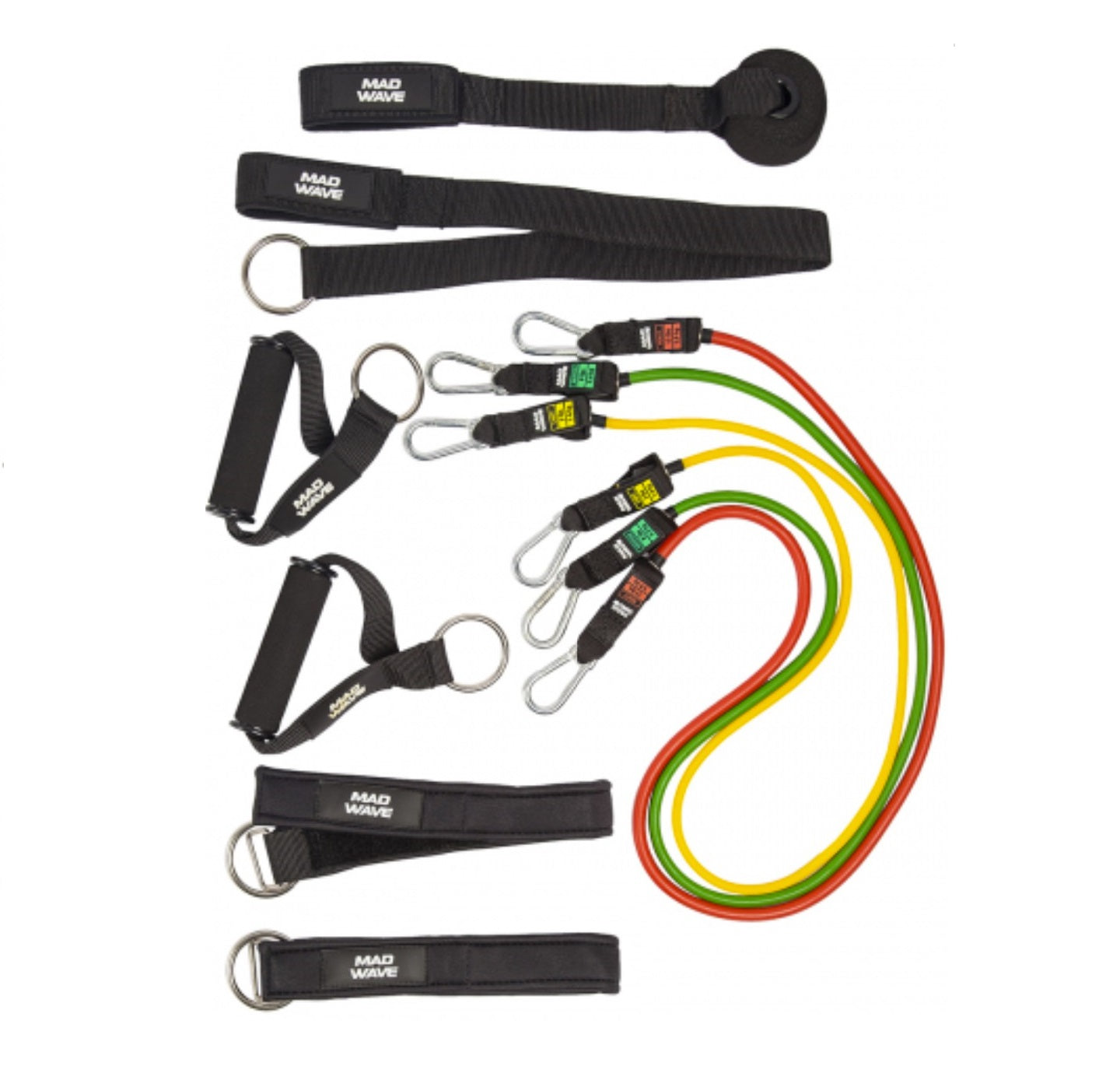 סט רצועות התנגדות - Mad Wave Dry Training MULTI set - דוגית