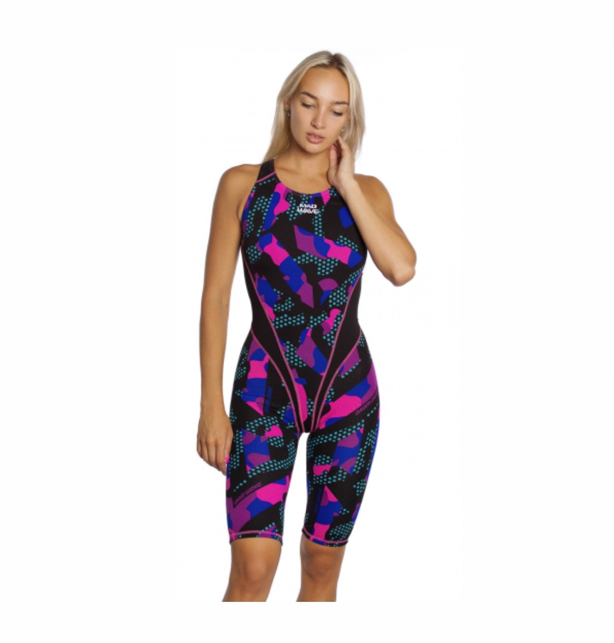 MAD WAVE Women Swimsuit antichlor Kneeskin בגד ים שלם לנשים