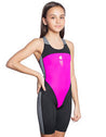 בגד ים לילדות - Mad Wave Junior Swimsuit Athletic Pink - דוגית
