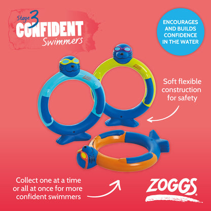 ZOGGS Zoggy Dive Rings משחק בריכה - דוגית