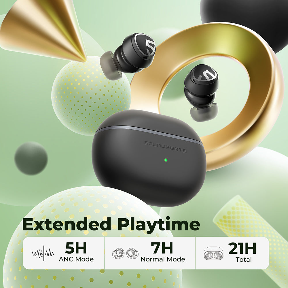 SOUNDPEATS Mini Pro אוזניות אלחוטיות מיני עם ביטול רעשים אקטיבי
