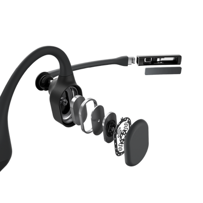 SHOKZ OpenComm אוזניות עם מיקרופון לשיחות ועבודה בטכנולוגיית הולכת עצם