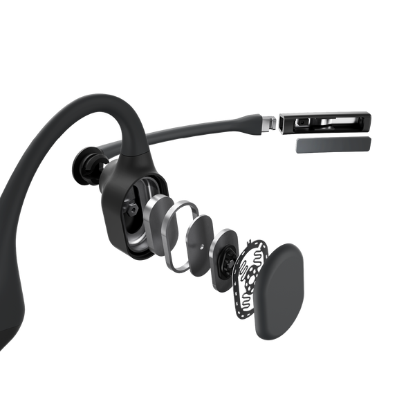 SHOKZ OpenComm אוזניות עם מיקרופון לשיחות ועבודה בטכנולוגיית הולכת עצם
