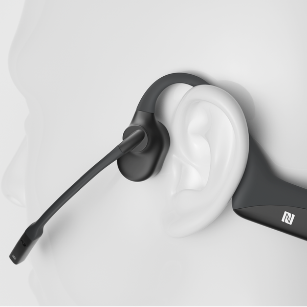 SHOKZ OpenComm אוזניות עם מיקרופון לשיחות ועבודה בטכנולוגיית הולכת עצם
