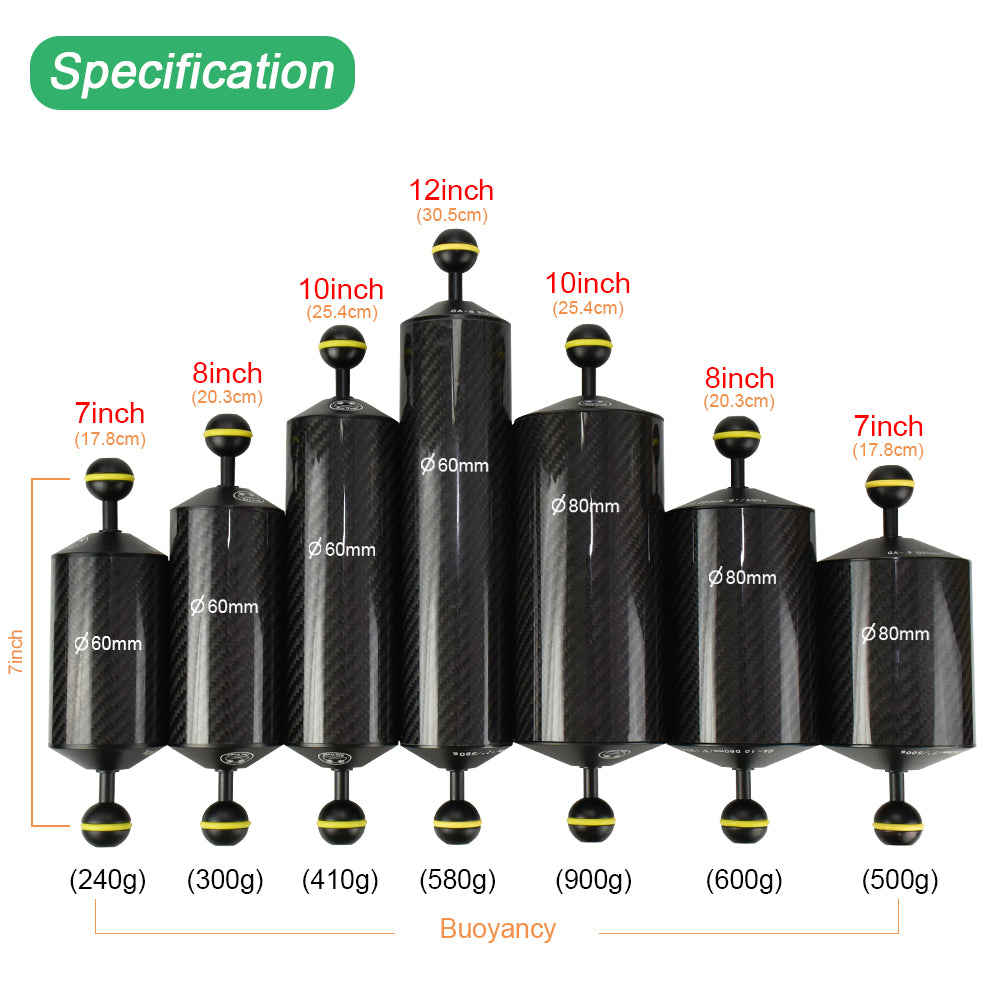 SEAFROG D60 7 Floating Arm זרוע צפה 7 אינצ'