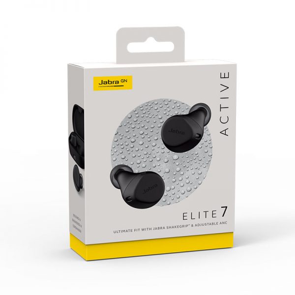 JABRA Elite 7 Active Black אוזניות ספורט אלחוטיות בצבע שחור