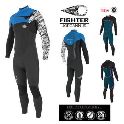 SOORUZ 3/2 FIGHTER Jr JORGANN חליפת גלישה לילדים רוכסן קדמי - דוגית