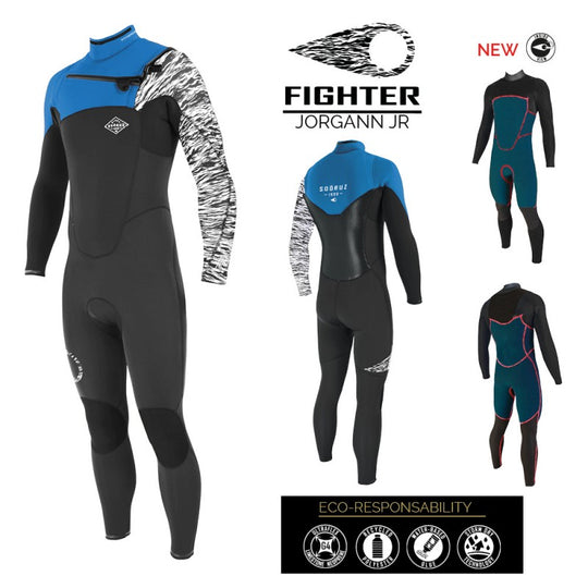 SOORUZ 3/2 FIGHTER Jr JORGANN חליפת גלישה לילדים רוכסן קדמי