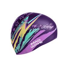 כובע שחיה - Mad Wave Silicone Cap STERN Violet - דוגית