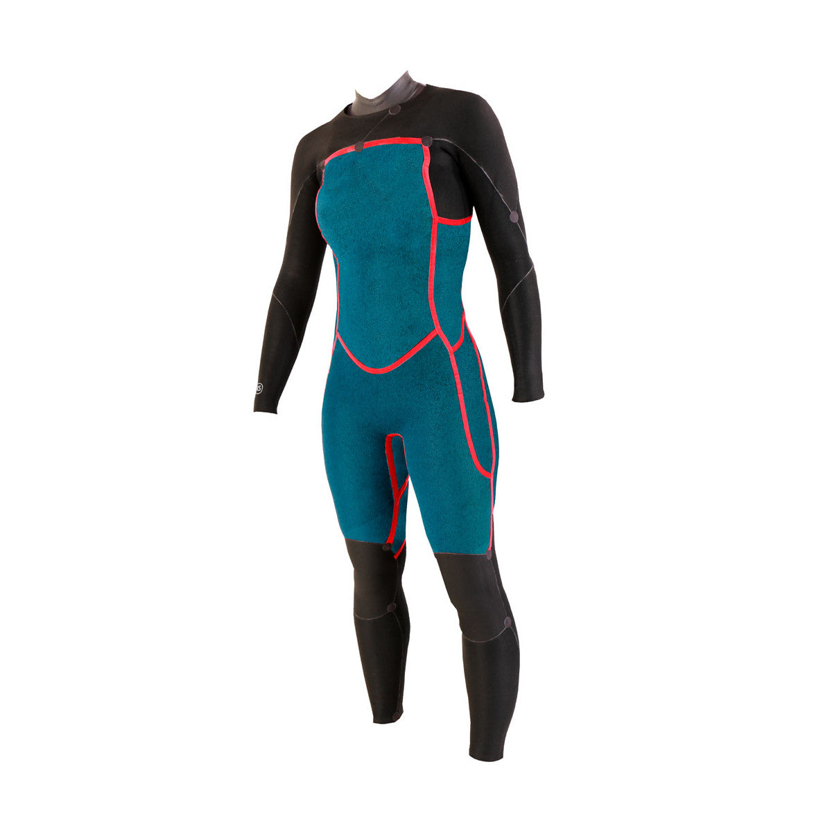 SOORUZ DIVINE 3/2 Front-Zip Oysterprene חליפת גלישה לנשים 3/2 מ"מ רוכסן קדמי בצבע כחול קיץ 2022