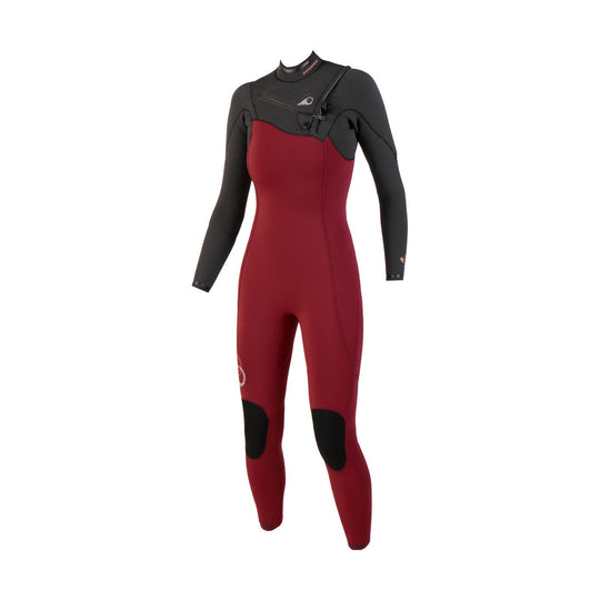 SOORUZ GURU Women 3/2 Chest-Zip Oysterprene חליפת גלישה לנשים 2/3 מ"מ צבע אדום קיץ 2022