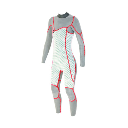 SOORUZ GURU Women 3/2 Chest-Zip Oysterprene חליפת גלישה לנשים 2/3 מ"מ צבע אדום קיץ 2022