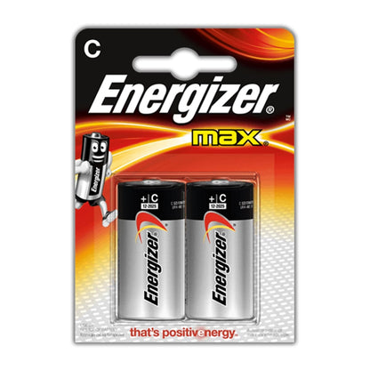 מארז 2 סוללות C אלקליין Energizer Max - דוגית