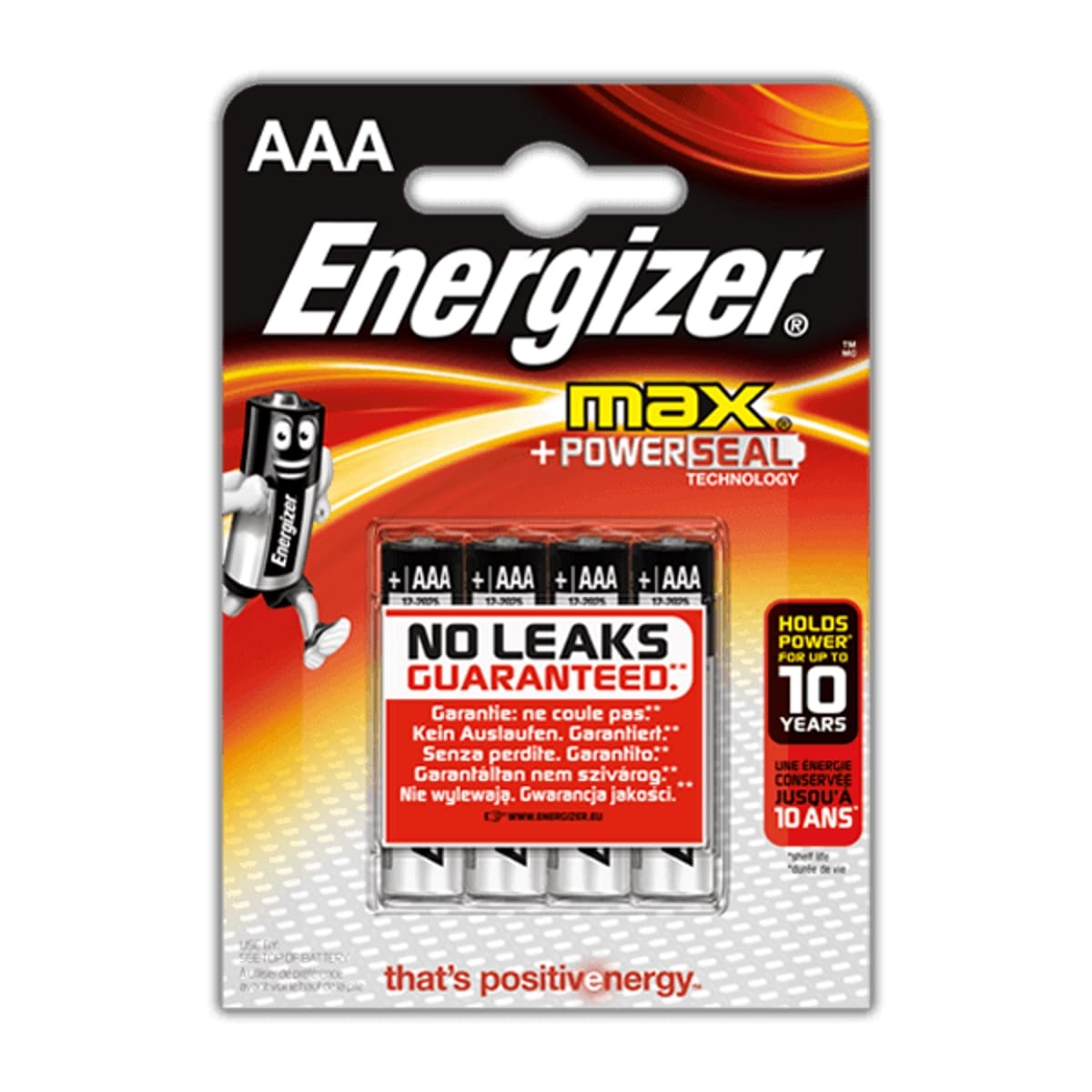מארז 4 סוללות אצבע AAA אלקליין Energizer Max - דוגית