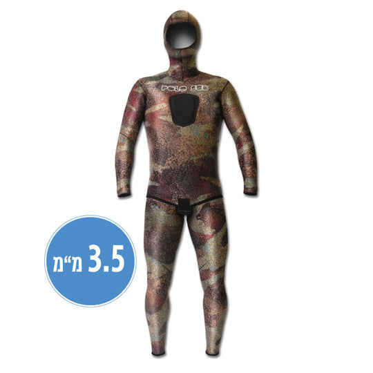 חליפת צלילה חופשית לדייג 3.5 מ"מ הסוואה Polosub Lined Open Cell Camo n17