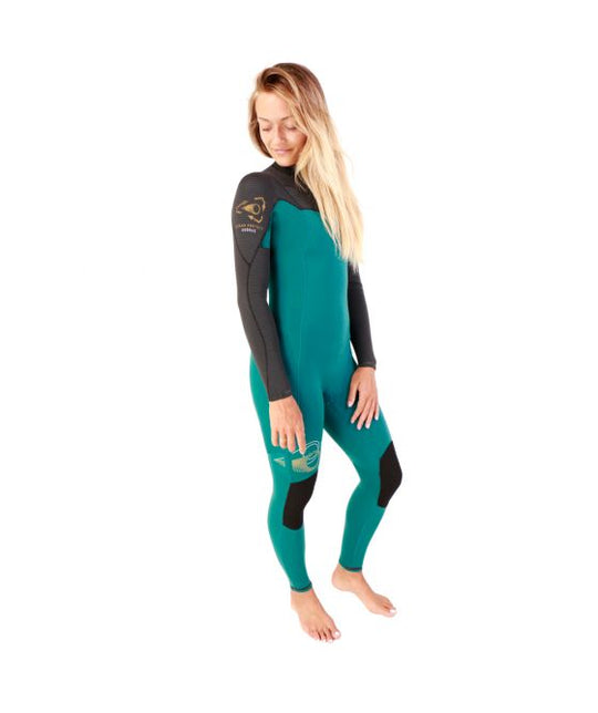 חליפת גלישה 4/3 מ"מ לנשים צבע כחול SOORUZ Guru Pro 4/3 2021