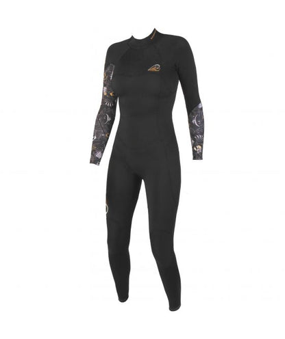 SOORUZ DIVINE 3/2 Back-Zip Oysterperne חליפת גלישה לנשים 3/2 מ"מ צבע שחור דגם 2022