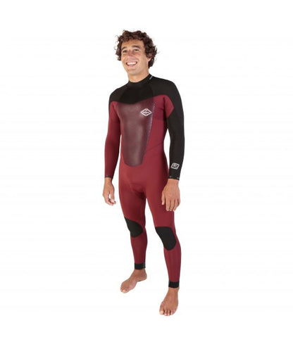 SOORUZ FIGHTER 3/2 Back-Zip Oysterprene חליפת גלישה לגברים רוכסן אחורי 2/3 מ"מ צבע אדום דגם 2022