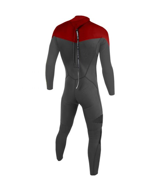 SOORUZ FLY Jr 3/2 Back-Zip חליפת גלישה לילדים ונוער 2/3 מ"מ בצבע אפור-אדום דגם 2022