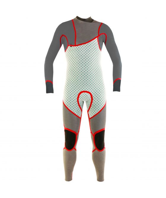 SOORUZ GURU PRO 3/2 Chest-Zip Oysterperne חליפת גלישה 2/3 מ"מ לגברים רוכסן חזה 2022 בצבע כחול