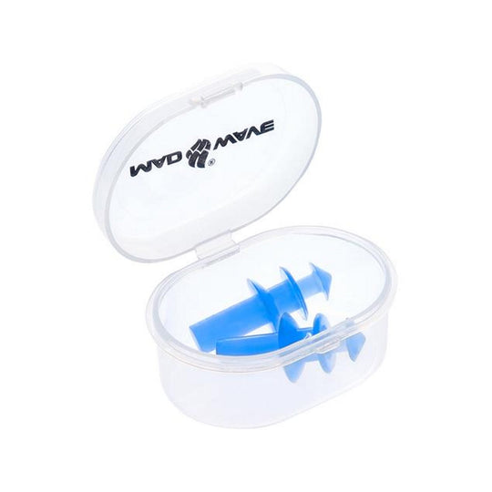 אטמי אוזניים לשחיה Mad Wave Plunger Earplugs Blue