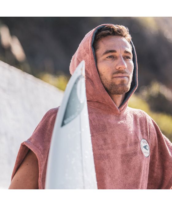 SOORUZ Poncho PUNCH Microfiber פונצ'ו שני גוונים עם כיס קנגרו
