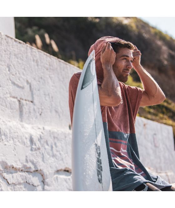 SOORUZ Poncho PUNCH Microfiber פונצ'ו שני גוונים עם כיס קנגרו