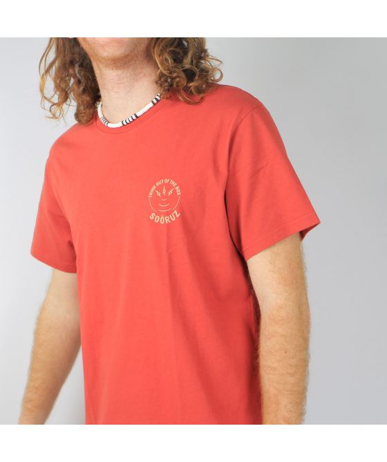 SOORUZ T-Shirt Bio BRAIN חולצת טי קצרה לגברים בצבע אדום