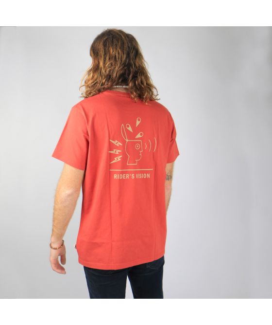 SOORUZ T-Shirt Bio BRAIN חולצת טי קצרה לגברים בצבע אדום