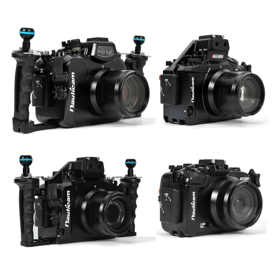 מארזי צלילה Nauticam למצלמות Mirrorless (ללא מראה) עם עדשות מתחלפות