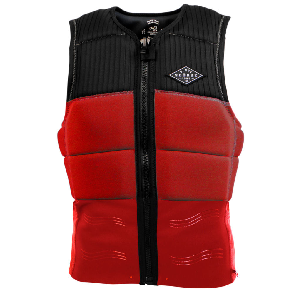 אפוד ציפה אדום שחור - וסט גלישה איכותי - Sooruz Water Vest Open RED - דוגית