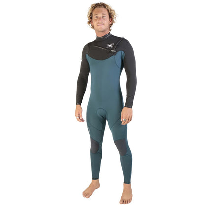 SOORUZ GURU PRO 5/4/3 Chest-Zip Oysterperne חליפת גלישה 5/4/3 מ"מ לגברים צבע כחול רוכסן חזה 2022